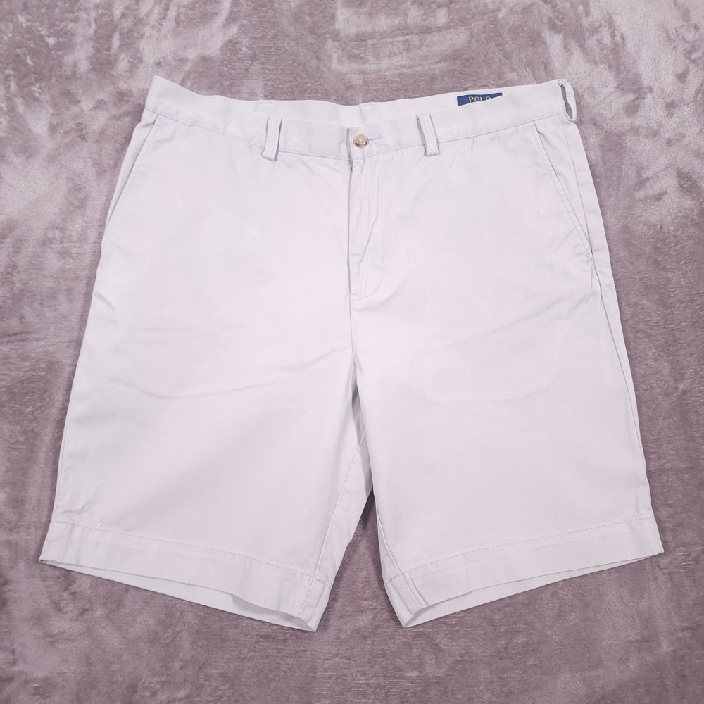 Polo Ralph Lauren Chino Shorts Mens 36 Classic Fit 9" Light Blue Preppy